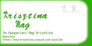 krisztina mag business card